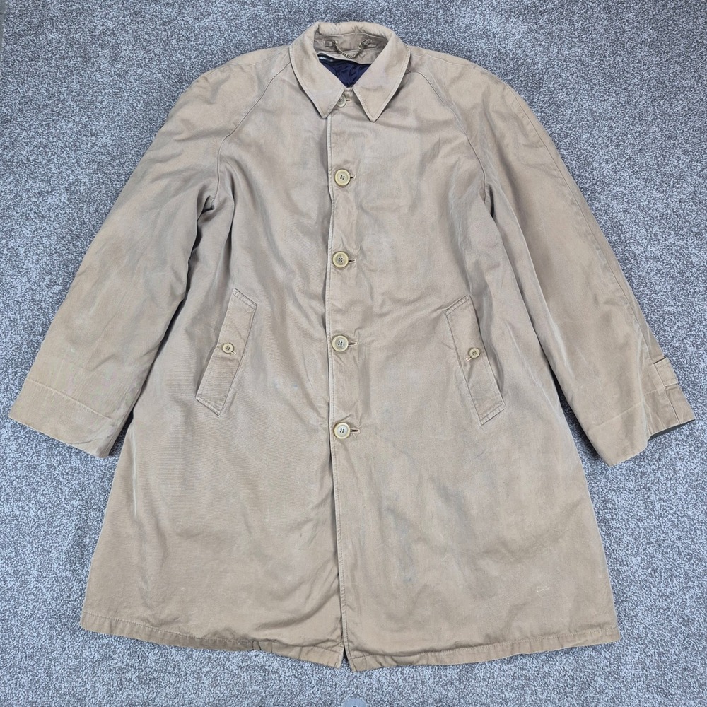 Vtg‎ Brooks Brothers BrooksTraveler Coat Mens 38 Removable Liner Made in England